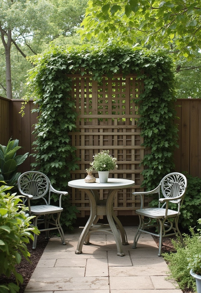 25+ Pony Wall Ideas to Separate Spaces with Style - 11. Lattice Pony Wall