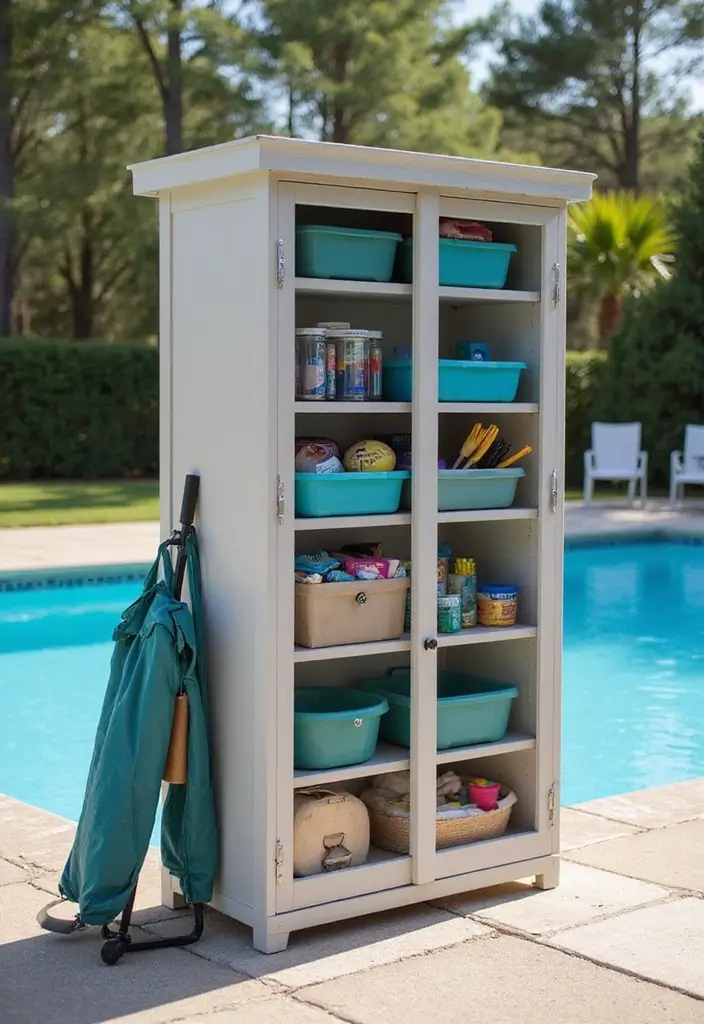 25+ Pool Float Storage Ideas to Keep Summer Clutter-Free 102 25+ Pool Float Storage Ideas to Keep Summer Clutter-Free - 18. Tall Storage Cabinets
