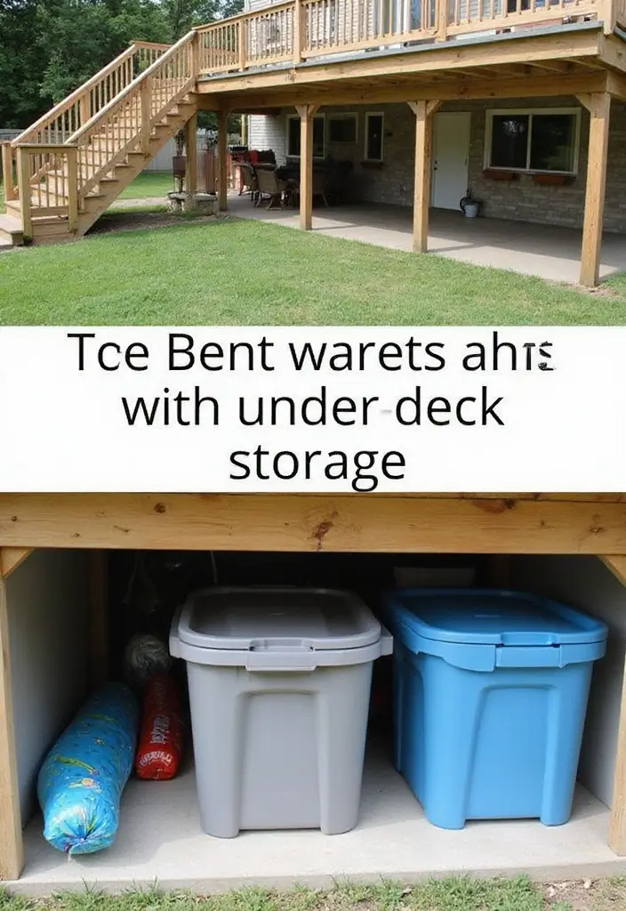 25+ Pool Float Storage Ideas to Keep Summer Clutter-Free 46 25+ Pool Float Storage Ideas to Keep Summer Clutter-Free - 8. Under-Deck Storage