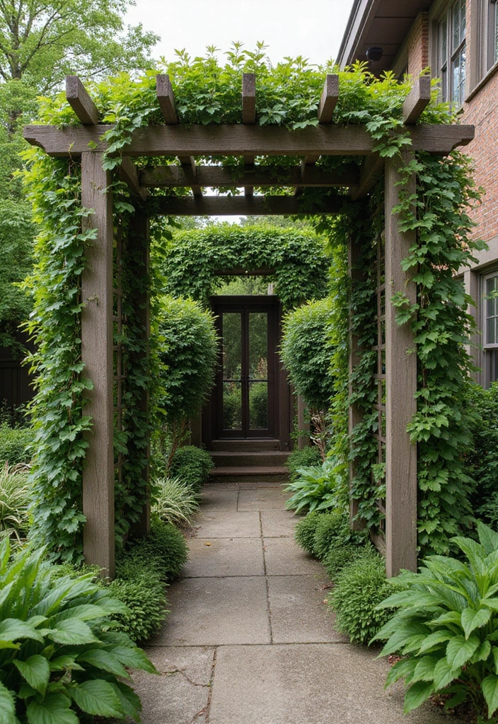 25+ Privacy Wall Ideas That Are Stylish and Functional - 12. Trellis with Climbing Plants