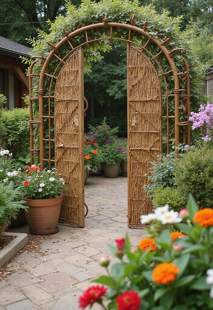 25+ Privacy Wall Ideas That Are Stylish and Functional - 14. Woven Reed Fencing