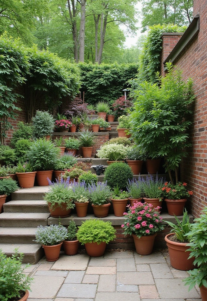 25+ Privacy Wall Ideas That Are Stylish and Functional - 19. Tiered Plant Walls