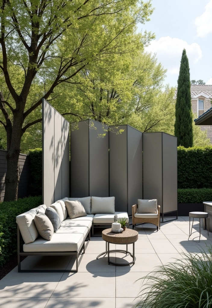 25+ Privacy Wall Ideas That Are Stylish and Functional - 25. Modular Privacy Screens