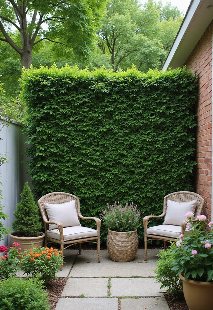 25+ Privacy Wall Ideas That Are Stylish and Functional - 4. Living Hedges