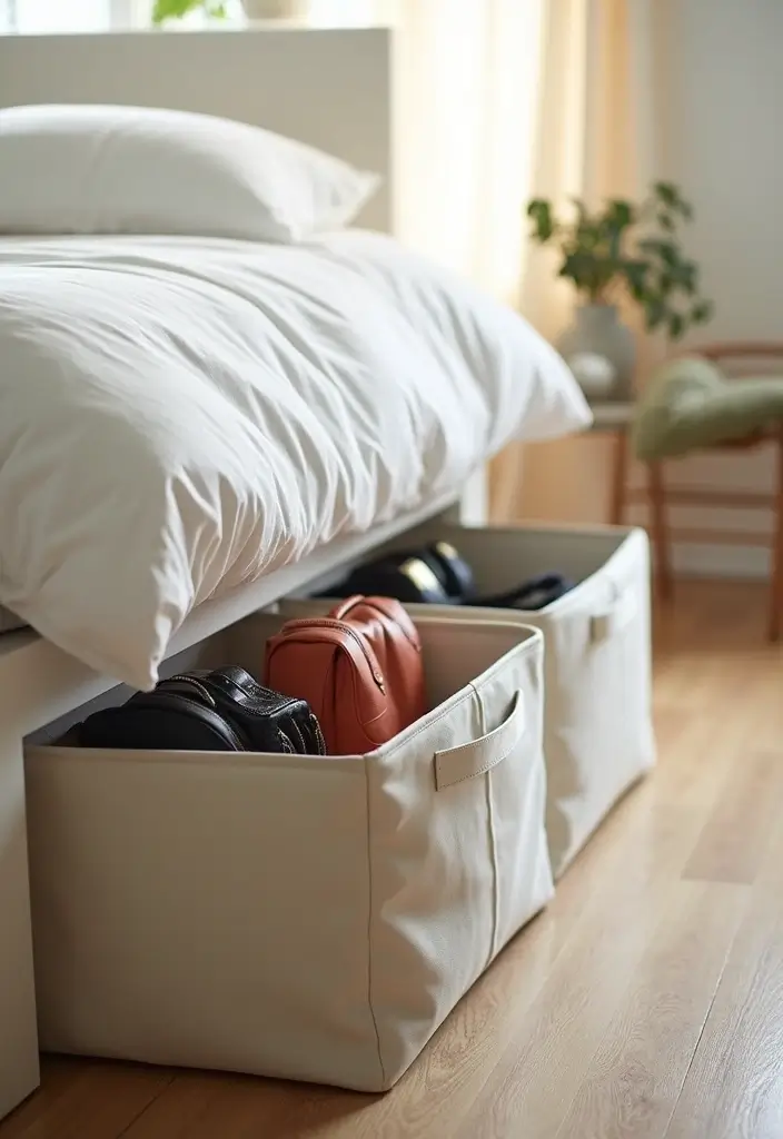25+ Purse Storage Ideas to Keep Your Bags Neat and Accessible - 19. Under-Bed Storage