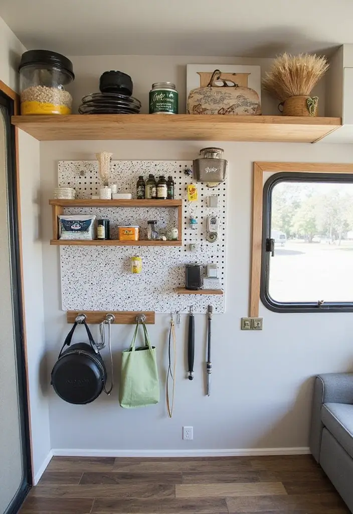 25+ RV Storage Ideas to Keep Your Tiny Home on Wheels Organized - 1. Vertical Wall Storage Solutions