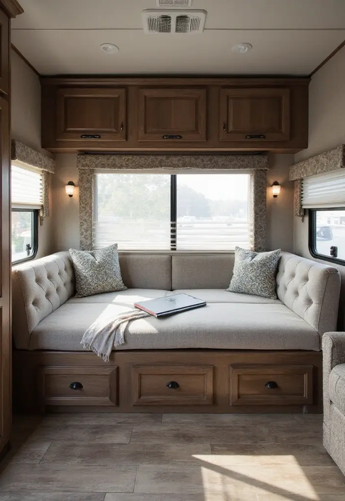25+ RV Storage Ideas to Keep Your Tiny Home on Wheels Organized - 3. Multi-Functional Furniture