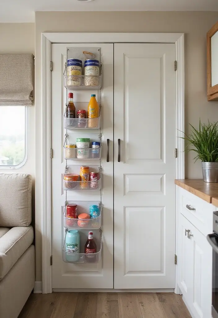 25+ RV Storage Ideas to Keep Your Tiny Home on Wheels Organized - 4. Over-the-Door Organizers