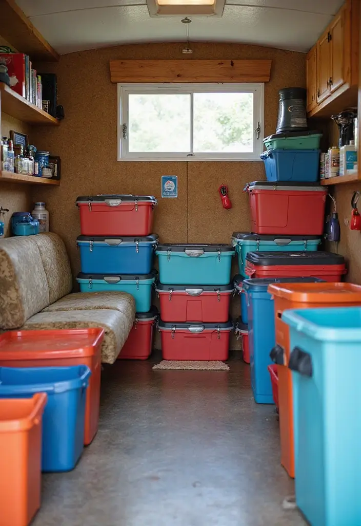 25+ RV Storage Ideas to Keep Your Tiny Home on Wheels Organized - 7. Collapsible Storage Containers