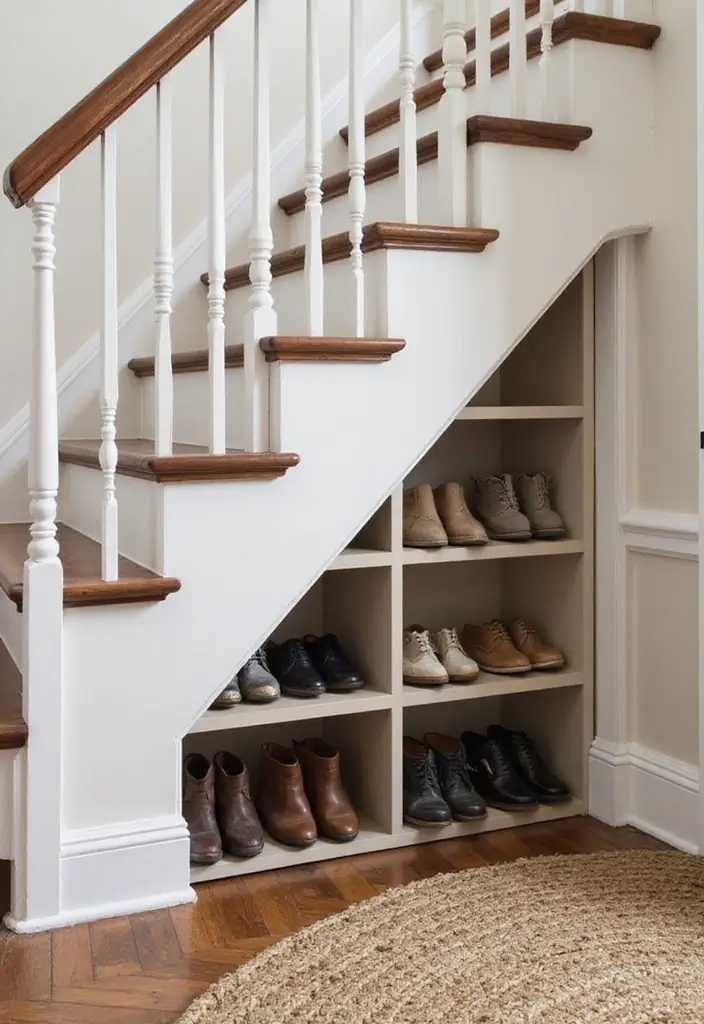 25+ Shoe Storage Ideas to Organize Your Collection in Style - 15. Under-Stair Storage
