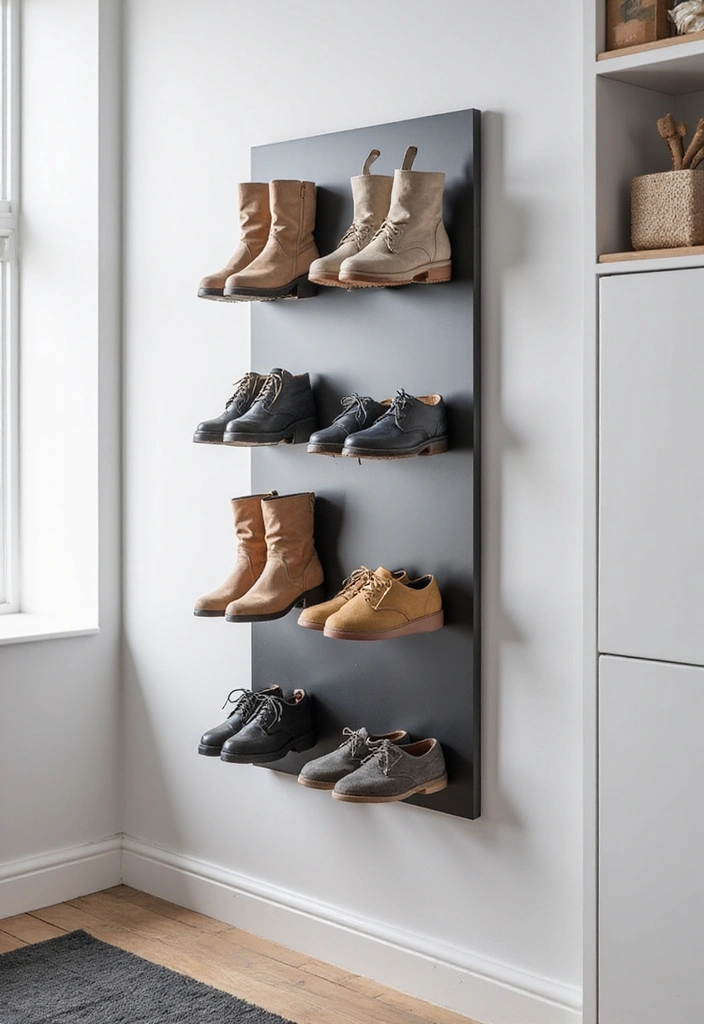 25+ Shoe Storage Ideas to Organize Your Collection in Style - 20. Magnetic Shoe Storage