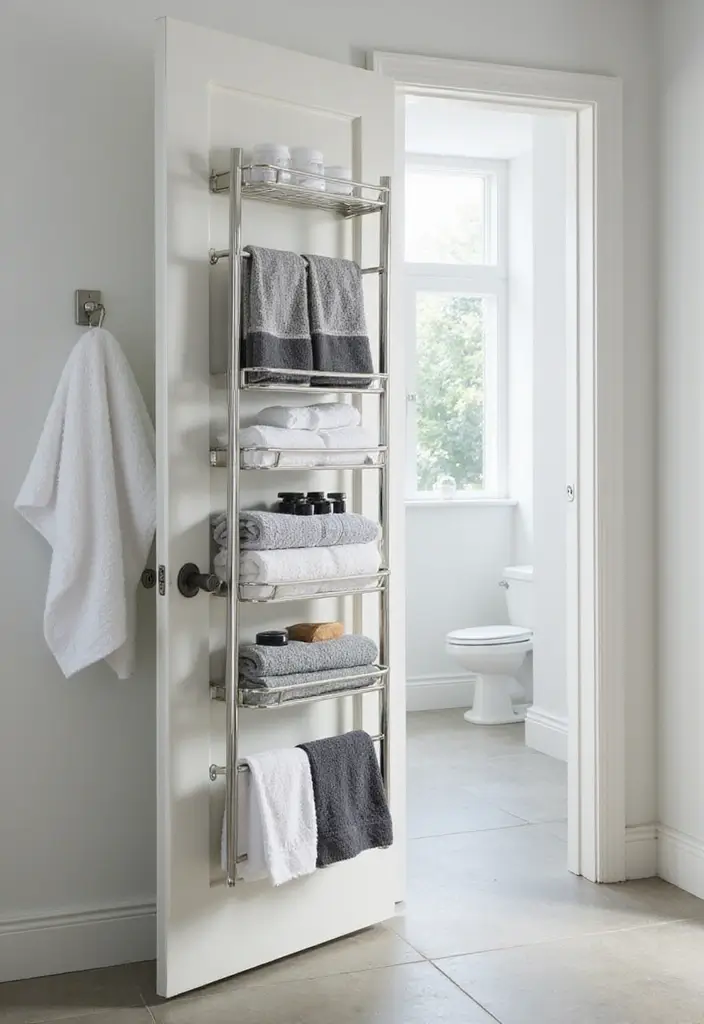 25 Shower Storage Ideas for a Clean and Organized Bathroom 12. Over the Door Storage