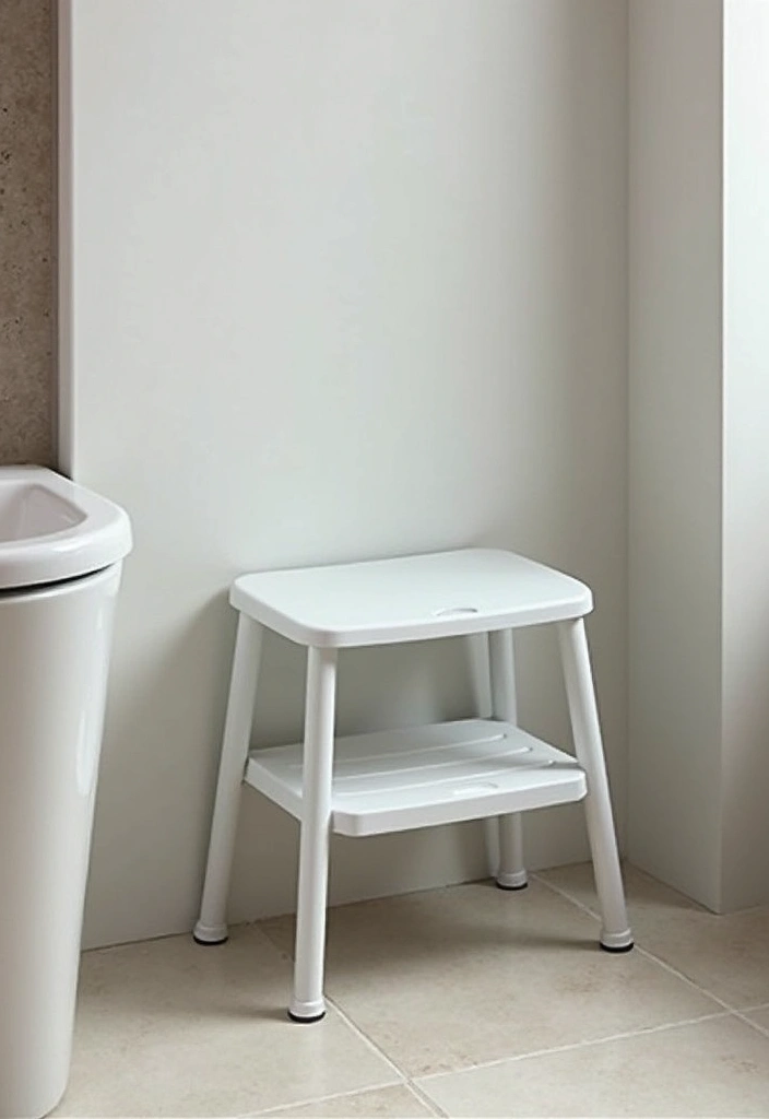 25 Shower Storage Ideas for a Clean and Organized Bathroom 17. Compact Shower Stool