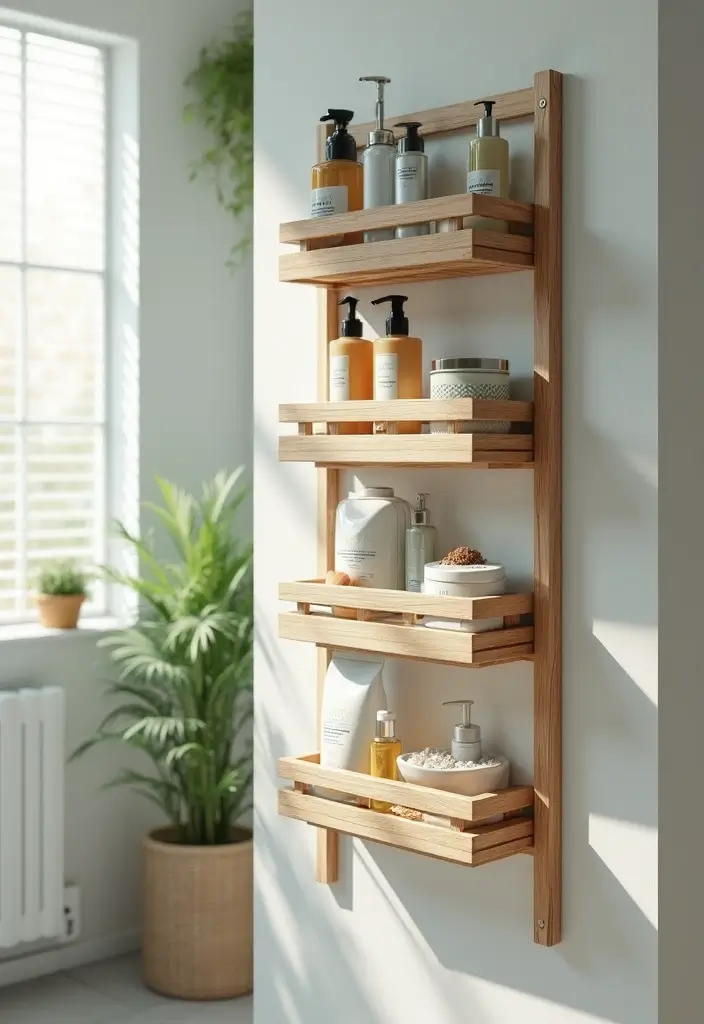 25 Shower Storage Ideas for a Clean and Organized Bathroom 23. Wall Mounted Organizer with Baskets