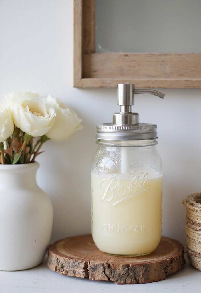 25 Shower Storage Ideas for a Clean and Organized Bathroom 8. DIY Mason Jar Dispenser