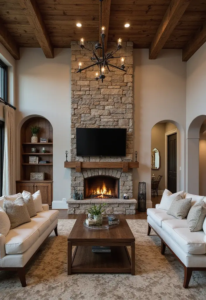 25+ Simple Accent Wall Ideas That Make a Big Impact 61 25+ Simple Accent Wall Ideas That Make a Big Impact - 11. Stone Accent Wall