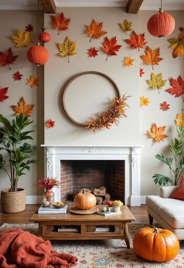 25+ Simple Accent Wall Ideas That Make a Big Impact 155 25+ Simple Accent Wall Ideas That Make a Big Impact - 25. Seasonal Decor Wall