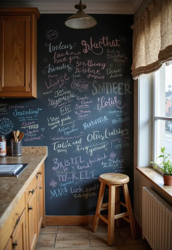 25+ Simple Accent Wall Ideas That Make a Big Impact 29 25+ Simple Accent Wall Ideas That Make a Big Impact - 5. Chalkboard Wall