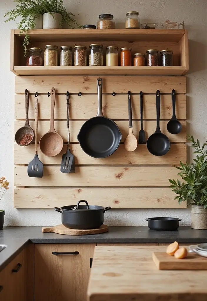 25+ Slat Wall Ideas for Modern and Functional Spaces 29 25+ Slat Wall Ideas for Modern and Functional Spaces - 5. Slat Walls for Sustainable Kitchen Storage