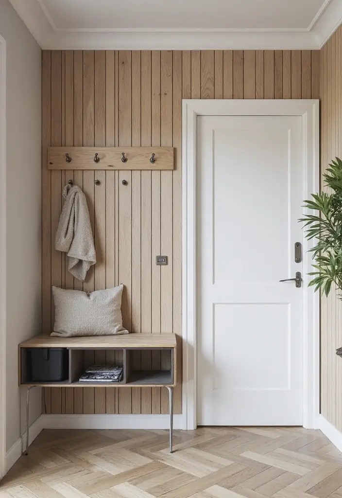 25+ Slat Wall Ideas for Modern and Functional Spaces 43 25+ Slat Wall Ideas for Modern and Functional Spaces - 7. Entryway Slat Wall Solutions