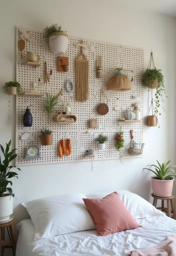 25+ Small Bedroom Storage Ideas to Maximize Every Inch - 19. Pegboards for Organization