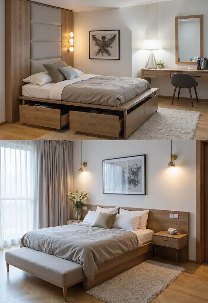 25+ Small Bedroom Storage Ideas to Maximize Every Inch - 2. Multi-Functional Furniture