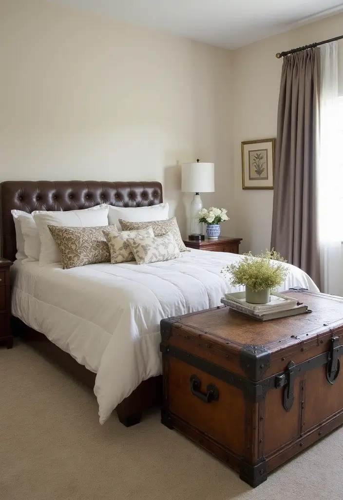 25+ Small Bedroom Storage Ideas to Maximize Every Inch - 20. Use Stylish Trunks