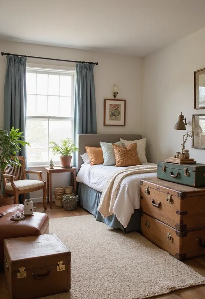 25+ Small Bedroom Storage Ideas to Maximize Every Inch - 9. Repurpose Items for Storage