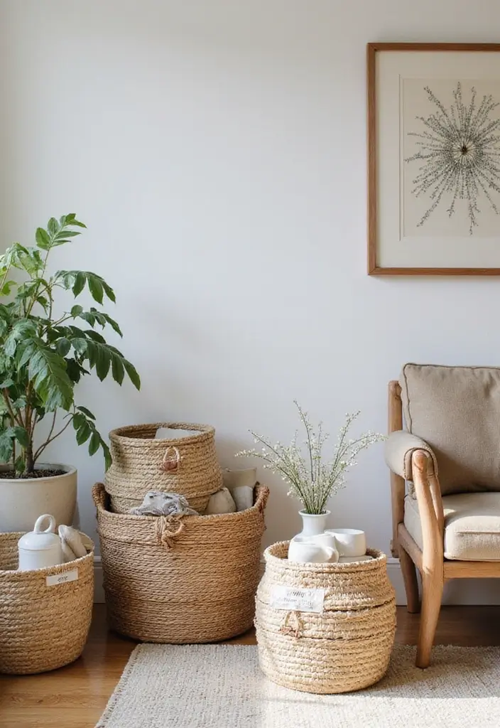 25+ Smart Storage Ideas to Organize Every Corner of Your Home - 11. Labeled Storage Baskets