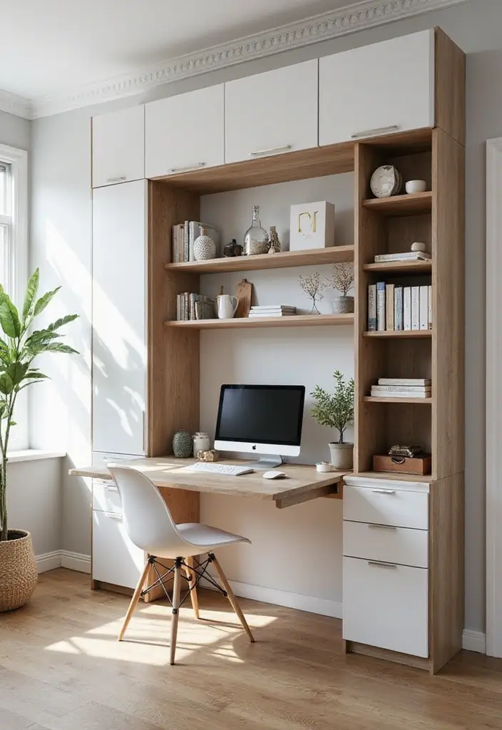 25+ Smart Storage Ideas to Organize Every Corner of Your Home - 21. Hidden Wall Desks