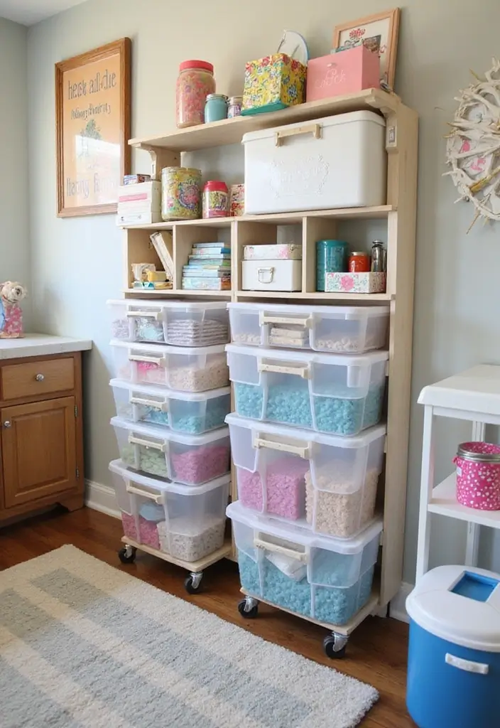 25+ Smart Storage Ideas to Organize Every Corner of Your Home - 24. Roll-Away Storage Bins