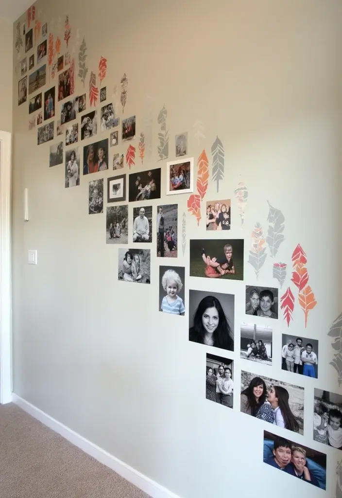 25+ Staircase Picture Wall Ideas That Tell Your Family Story - 3. Timeline of Family History