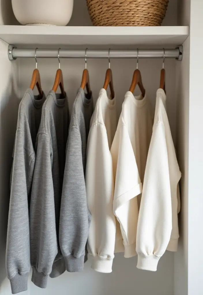 25+ Sweatshirt Storage Ideas for a Neat and Cozy Closet - 18. Avoid Overcrowding