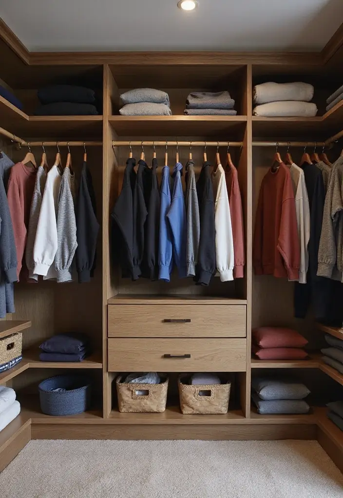 25+ Sweatshirt Storage Ideas for a Neat and Cozy Closet - 23. Customized Closet Solutions