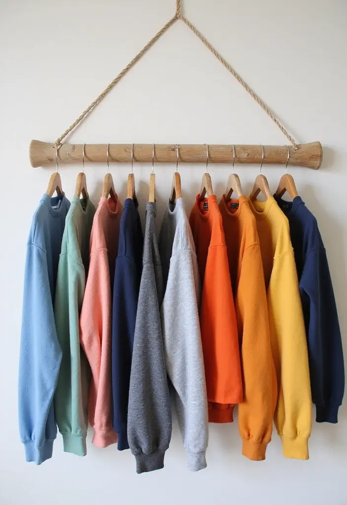 25+ Sweatshirt Storage Ideas for a Neat and Cozy Closet - 3. DIY Sweatshirt Hangers