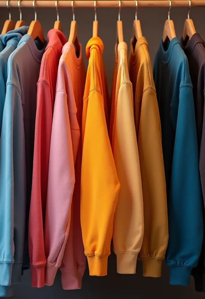 25+ Sweatshirt Storage Ideas for a Neat and Cozy Closet - 4. Color-Coded Organization