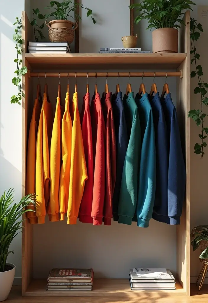 25+ Sweatshirt Storage Ideas for a Neat and Cozy Closet - 8. Alternative Shelving Units