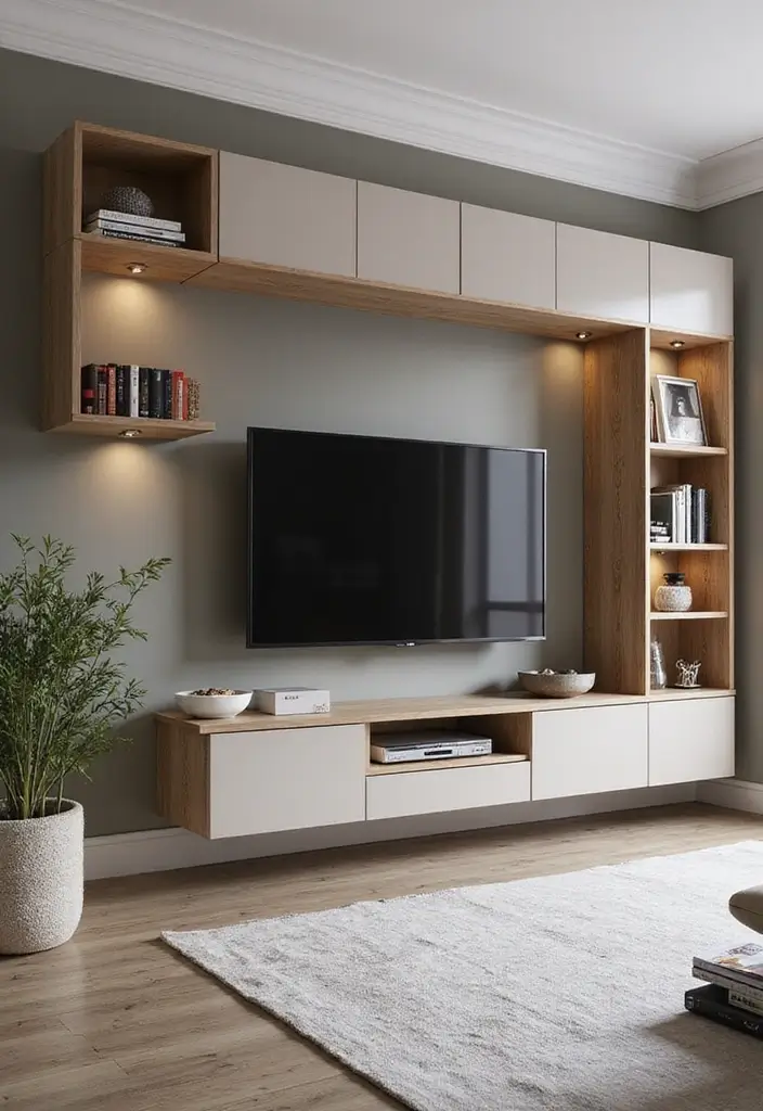 25+ TV Wall Ideas That Make a Stunning Focal Point 100 25+ TV Wall Ideas That Make a Stunning Focal Point - 16. Modular Wall Systems