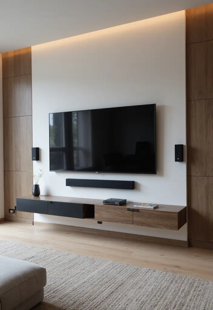 25+ TV Wall Ideas That Make a Stunning Focal Point 119 25+ TV Wall Ideas That Make a Stunning Focal Point - 19. Smart Tech Integration
