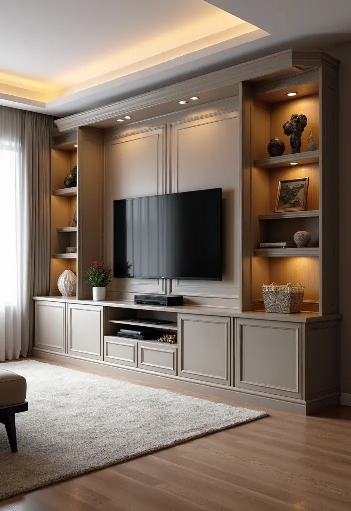 25+ TV Wall Ideas That Make a Stunning Focal Point 8 25+ TV Wall Ideas That Make a Stunning Focal Point - 2. Built-In Entertainment Center