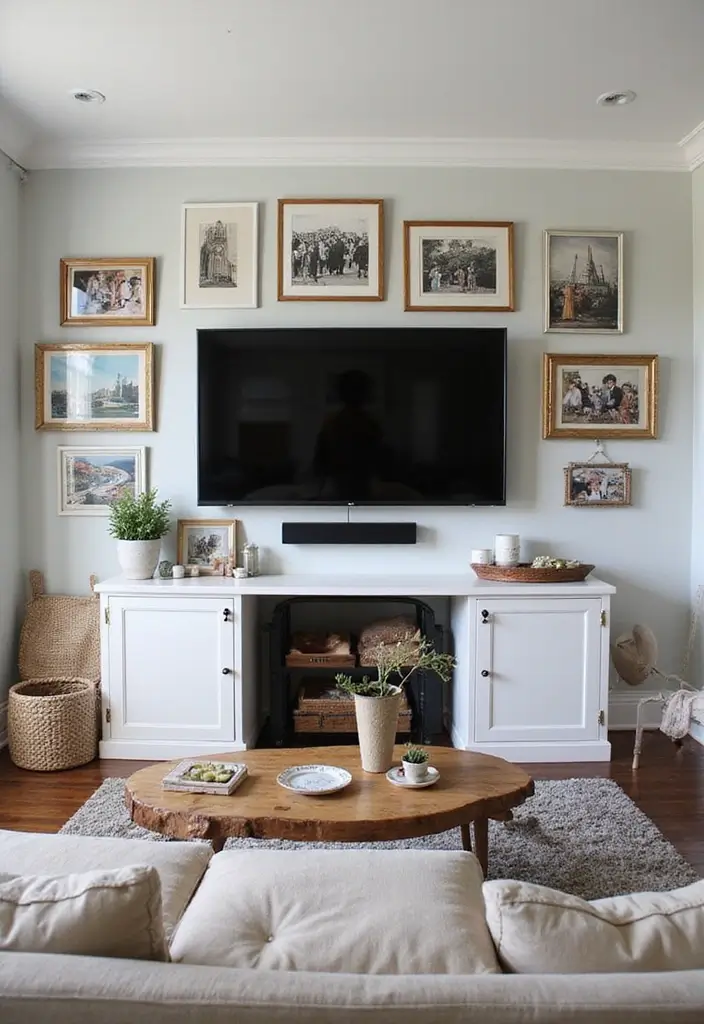 25+ TV Wall Ideas That Make a Stunning Focal Point 145 25+ TV Wall Ideas That Make a Stunning Focal Point - 23. Personalized Décor Touches