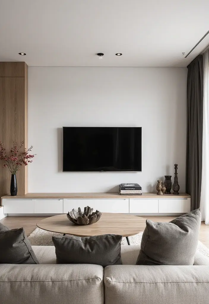 25+ TV Wall Ideas That Make a Stunning Focal Point 159 25+ TV Wall Ideas That Make a Stunning Focal Point - 25. Simple and Clean Lines