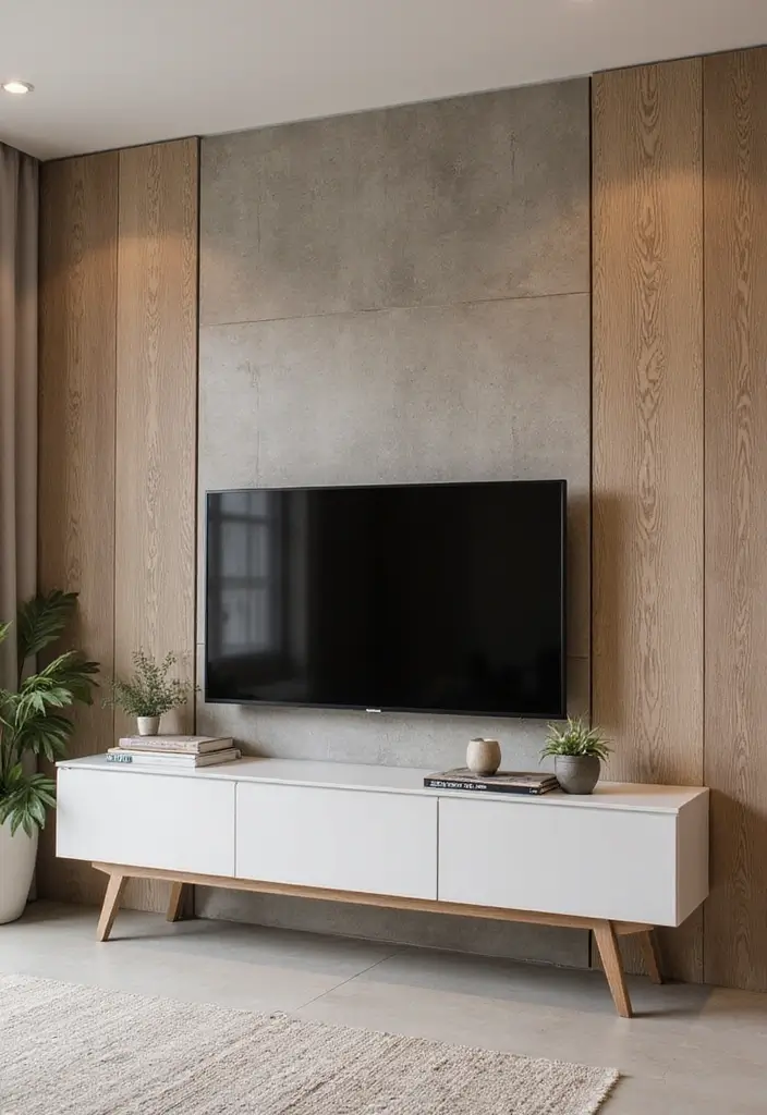 25+ TV Wall Ideas That Make a Stunning Focal Point 15 25+ TV Wall Ideas That Make a Stunning Focal Point - 3. Textured Wall Panels