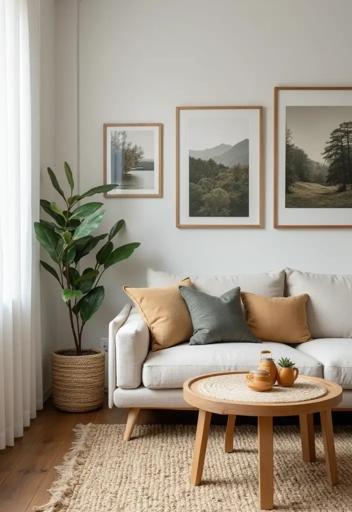 25+ Wall Ideas for Living Rooms That Transform Your Space - 23. Framed Nature Prints