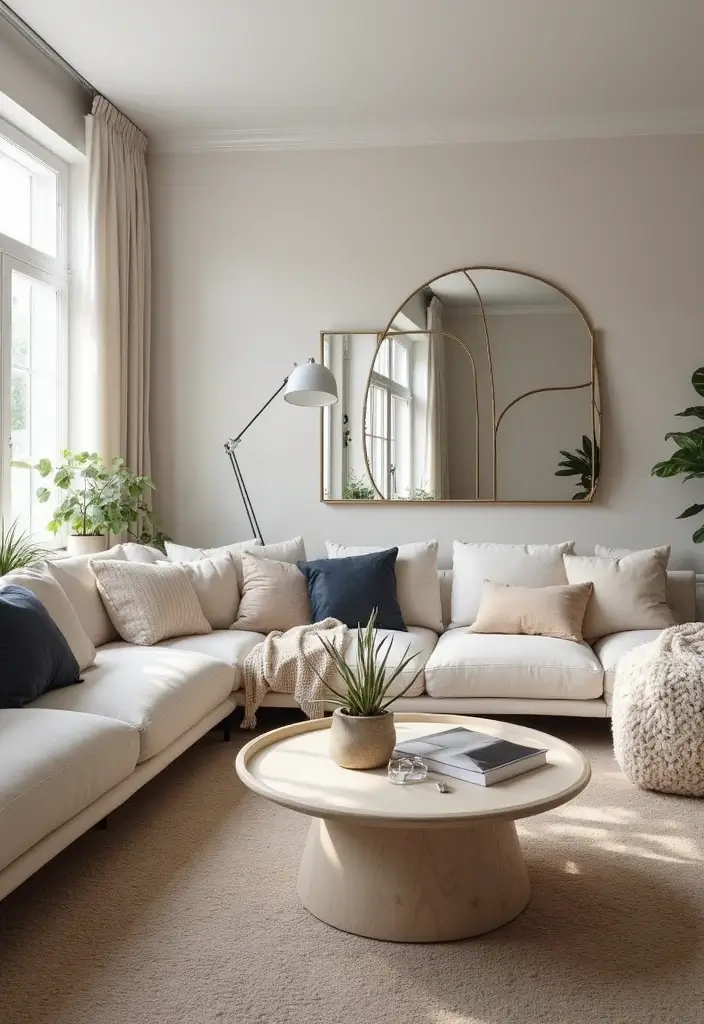 25+ Wall Ideas for Living Rooms That Transform Your Space - 25. Creative Use of Mirrors