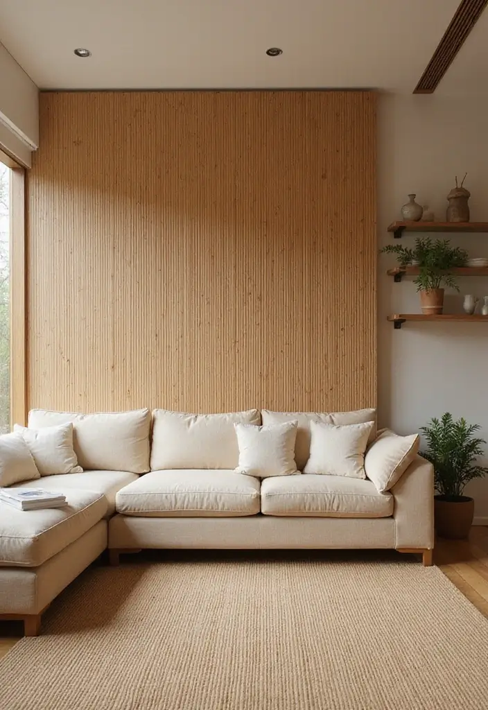 25+ Wall Ideas for Living Rooms That Transform Your Space - 5. Natural Fiber Wall Panels