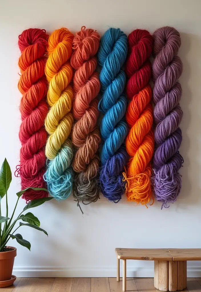 25+ Yarn Storage Ideas for Knitters and Crafters - 15. Creative Wall Art Storage