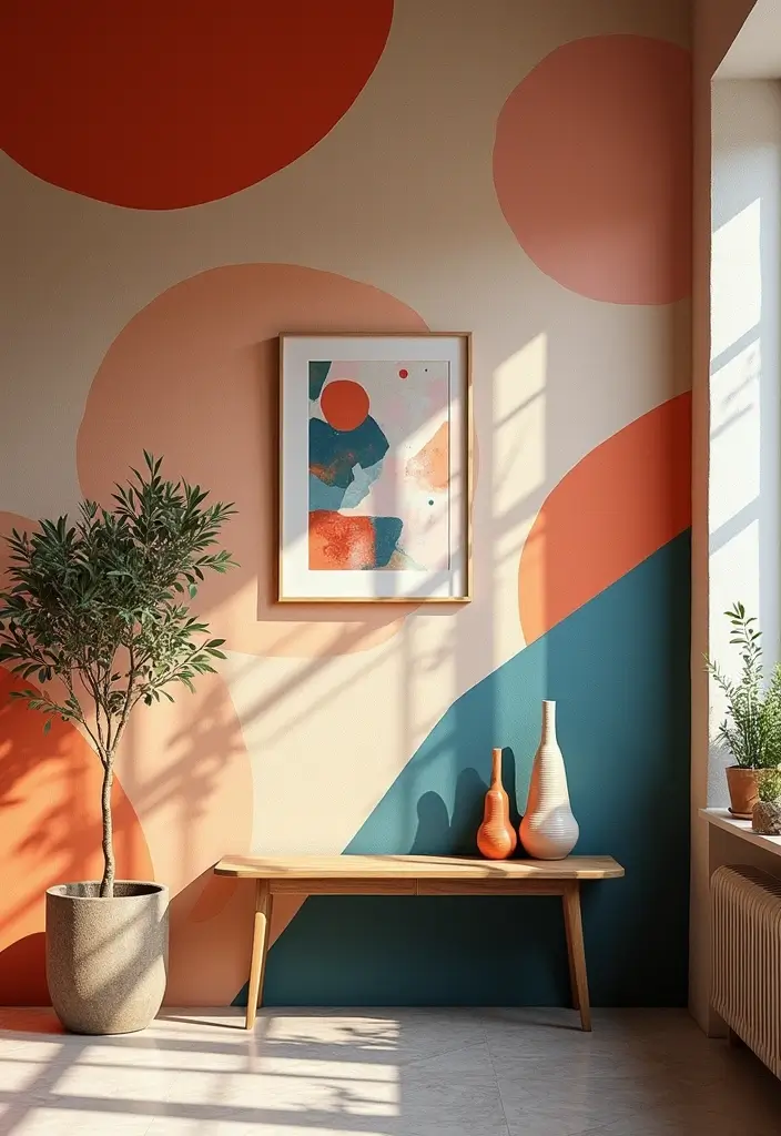 30 Aesthetic Picture Wall Ideas That Are Pinterest-Worthy - 14. Bold Geometric Patterns