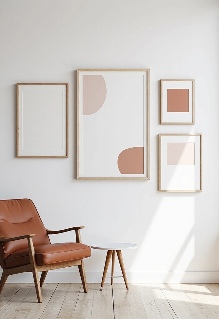 30 Aesthetic Picture Wall Ideas That Are Pinterest-Worthy - 2. Minimalist Modern Display