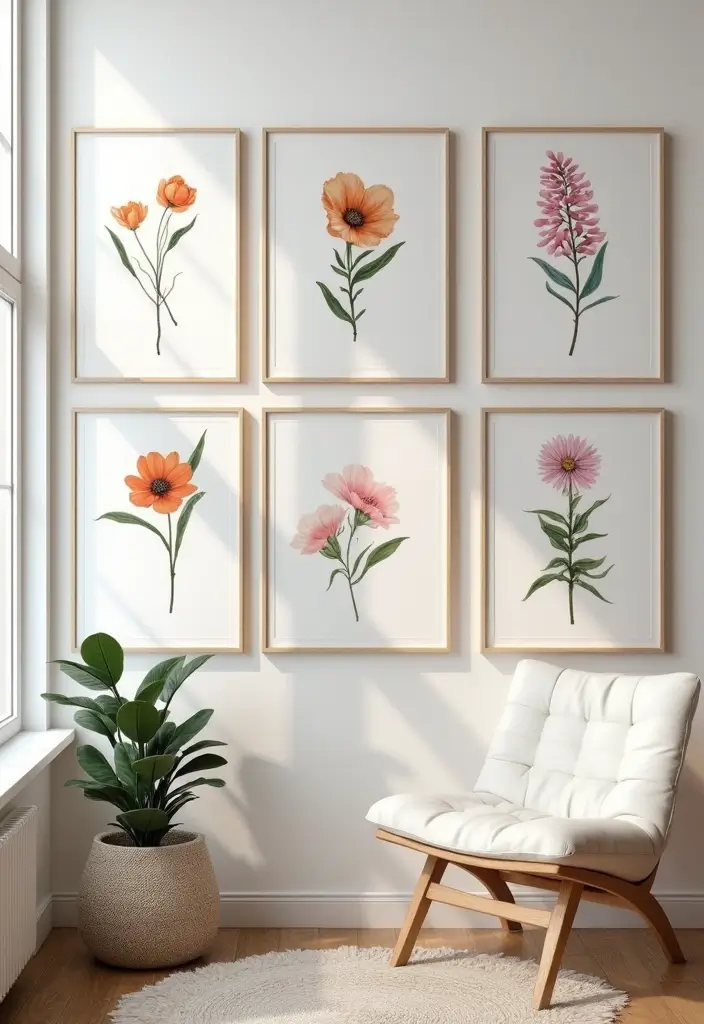 30 Aesthetic Poster Wall Ideas for Trendy Home Decor - 15. Dreamy Botanical Art Series
